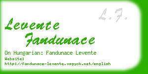 levente fandunace business card